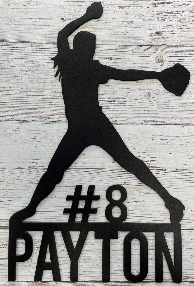 Softball Monogram Name and Number