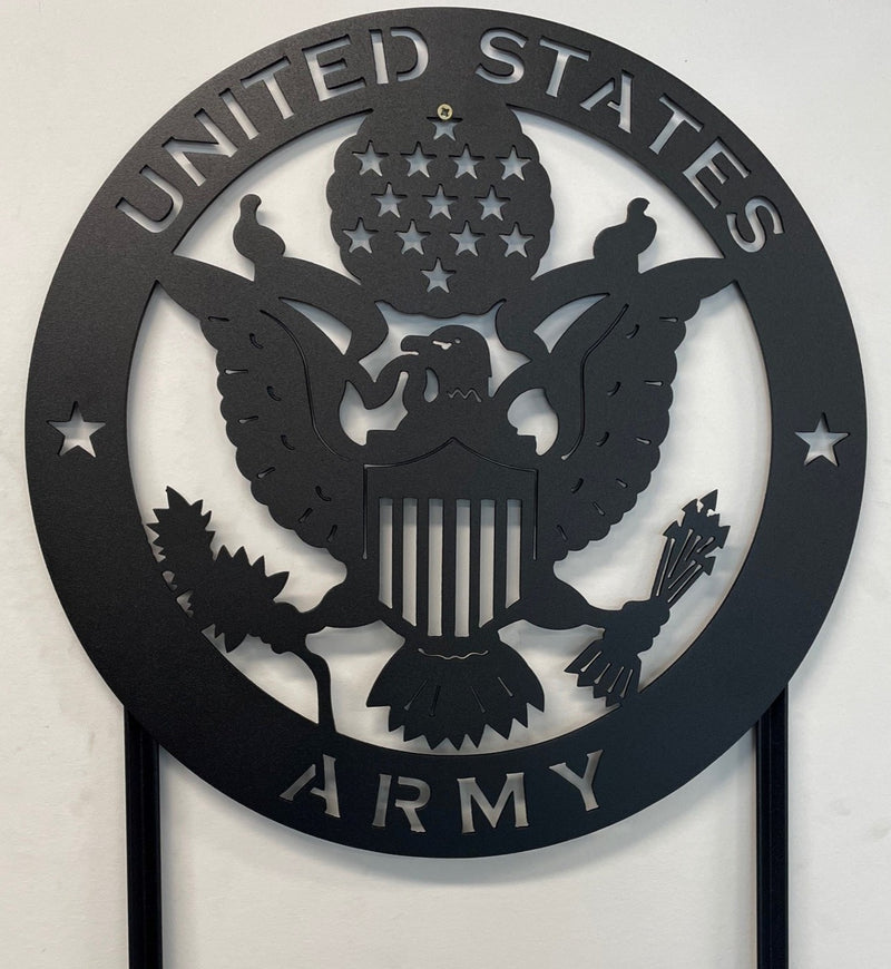 Military Emblems on Stakes