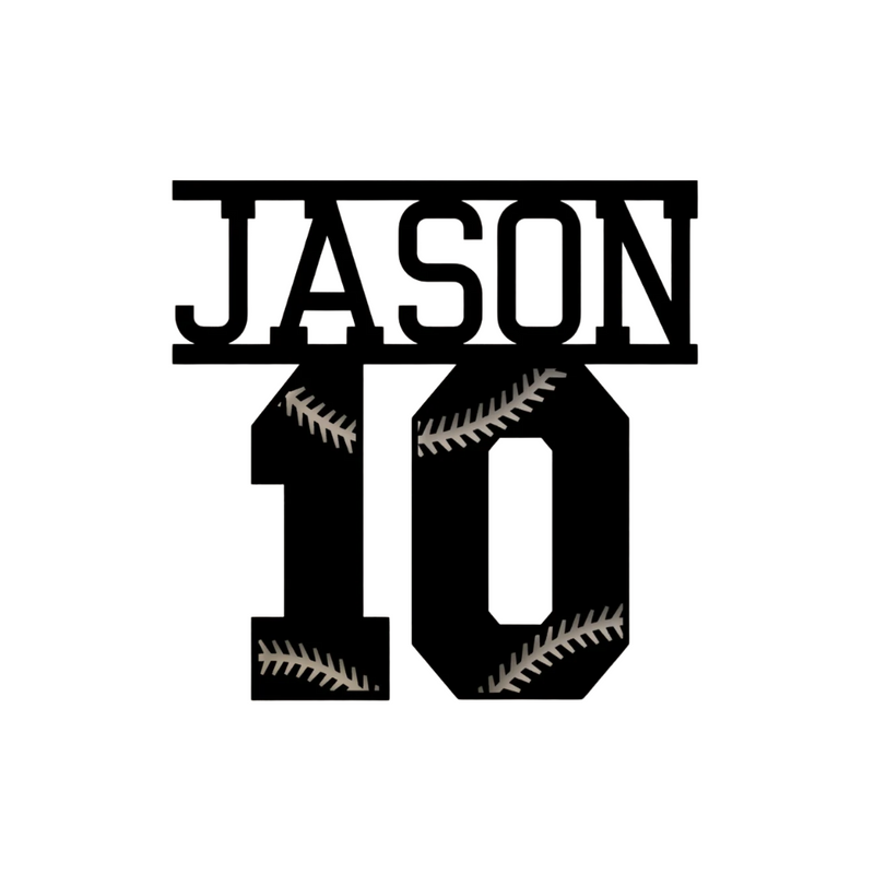 Baseball Number Monogram