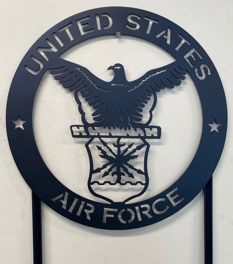 Military Emblems on Stakes