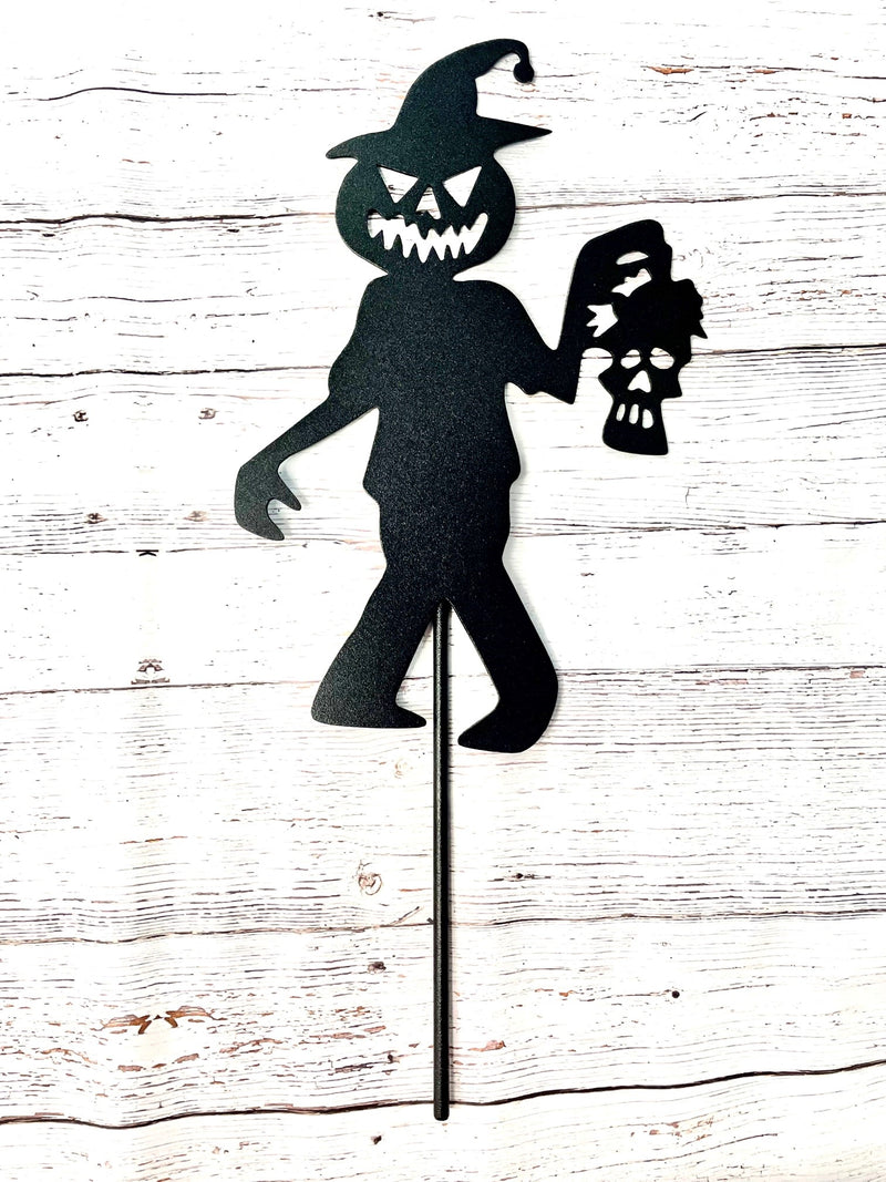 Zombie Kid with Pumpkin Head