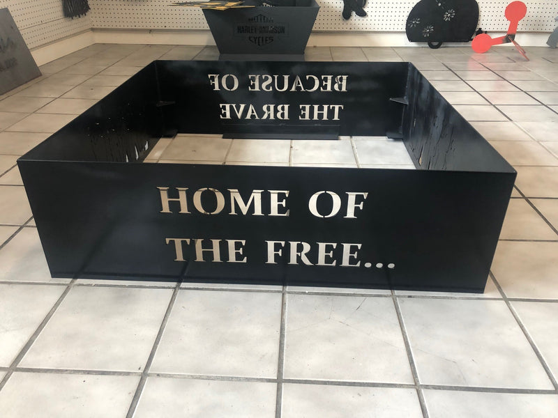 Square Fire Pit Customized