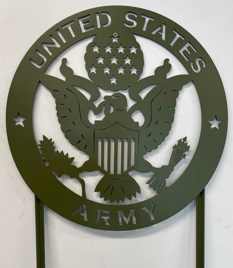 Military Emblems on Stakes