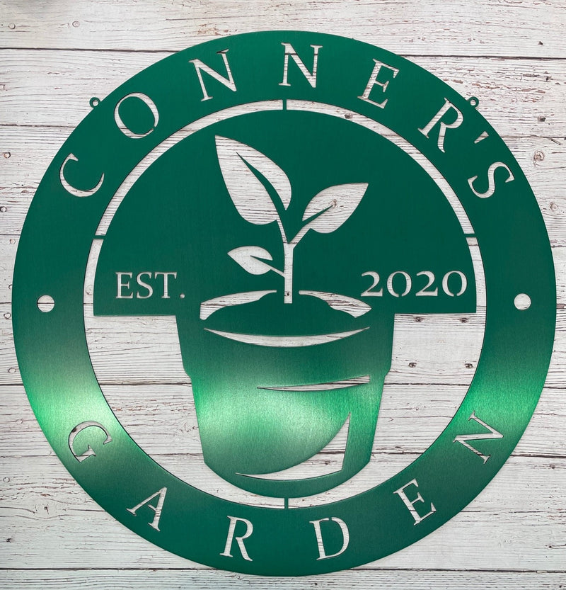 Garden Monogram with Flower